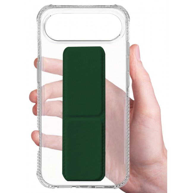 CATANES 2 Packs Finger Grip Clear Case Cover for iPhone 17 Air- Kickstand Car Magnetic Holder Multi-function Protective Two-in-one Case with 3D Screen Protector - Dark Green