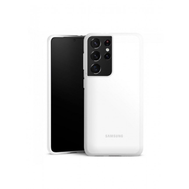 KZDOO Samsung Galaxy S21 Ultra Case Slim Thin Air Skin Full Coverage Protective Case Sturdy Durable Thin Case Drop Protection Case Cover Transparent White