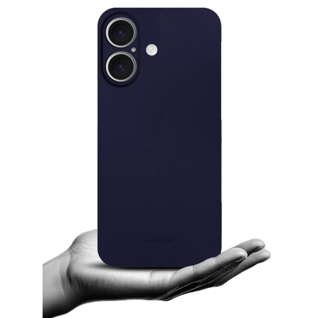 KZDOO ( for iPhone 16 ) Ultra Thin Case Cover Air Skin Series Back Cover Sturdy Durable Case Drop Protection Cover - Transparent Blue