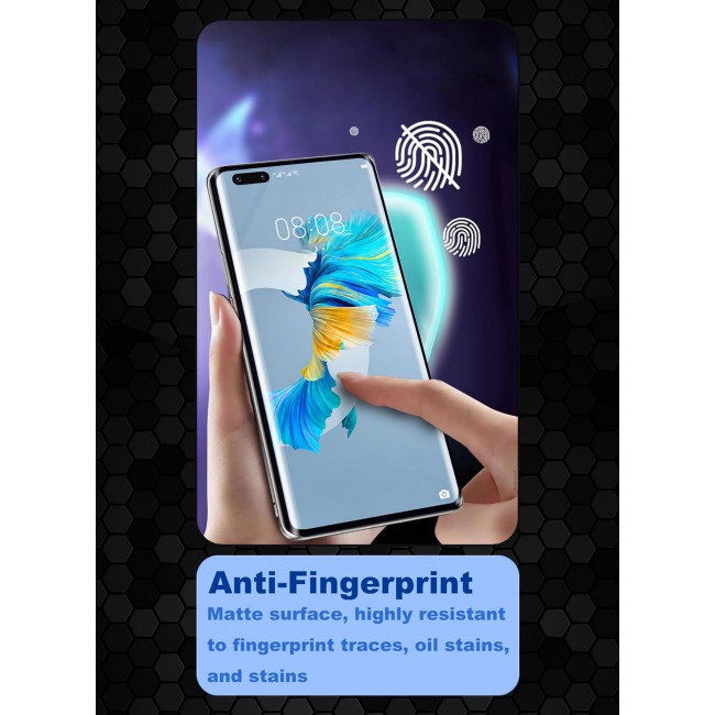 CATANES 2 PACK Screen Protector Compatible with Huawei Mate 40 Pro Plus Curved Tempered Glass , Case Friendly 9H Hardness Anti-Scratch High Definition Clear Film Black Side