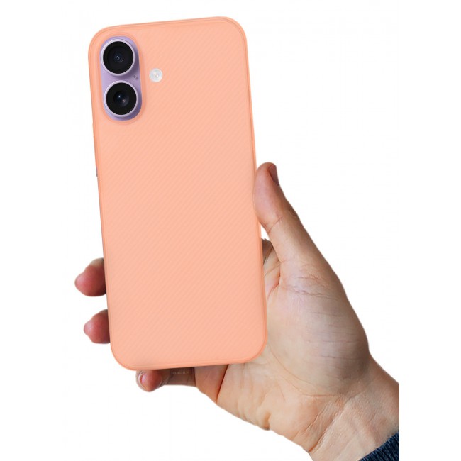 CATANES 2 Packs Case Cover for iPhone 17 - Sturdy Durable Ultra-Thin Case - Air Skin Line Design Transparent Back Cover - Drop Protection Cover with Privacy Screen Protector - Cosmic Orange