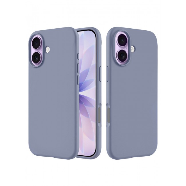 CATANES 2 Packs Silicone Protective Phone Case for iPhone 17 - Soft Anti-Scratch Microfiber Lining Ultra Slim Drop Protection Phone Cover with Privacy Screen Protector - Pastel Purple