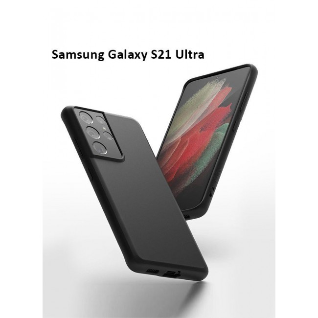 KZDOO Samsung Galaxy S21 Ultra Case Slim Thin Air Skin Full Coverage Protective Case Sturdy Durable Thin Case Drop Protection Case Cover Transparent Black