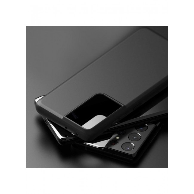 KZDOO Samsung Galaxy S21 Ultra Case Slim Thin Air Skin Full Coverage Protective Case Sturdy Durable Thin Case Drop Protection Case Cover Transparent Black