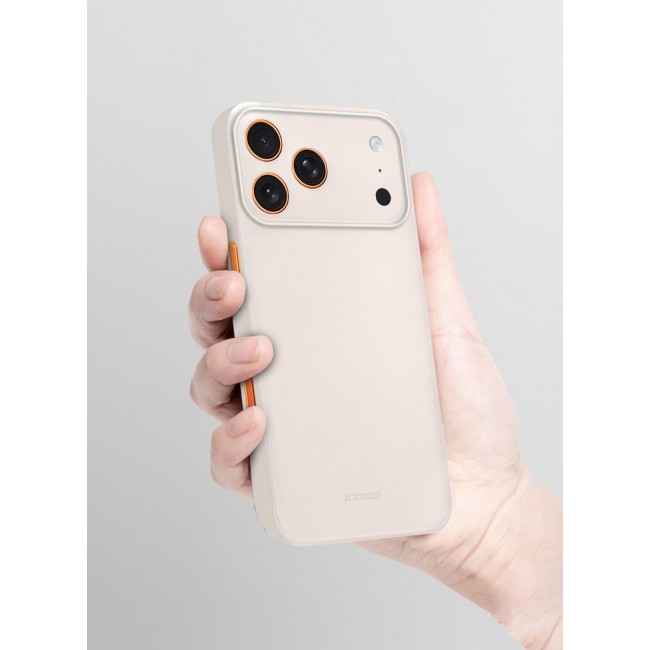 KZDOO Air Skin Case Cover for Apple iPhone 17 Pro Max - Sturdy Back Cover - Durable Thin Case - Drop Protection Cover - Frosted Clear