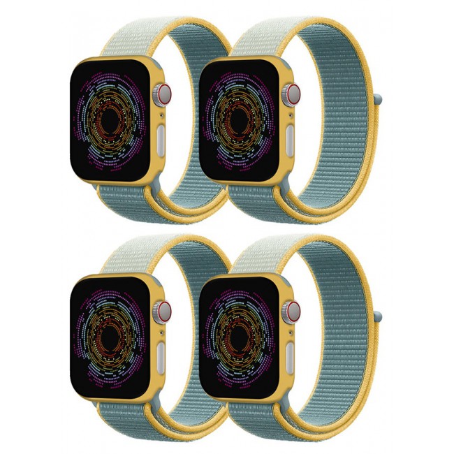 CATANES 4 Pack Nylon Sport Loop Band Compatible with Apple Watch Bands 38mm 40mm 41mm Women Men Braided Elastic Wristbands Replacement Band for iWatch Series 7 6 5 4 3 2 1 SE