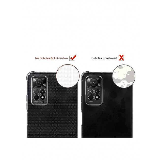 CATANES Xiaomi Redmi Note 11 Pro 5G Case Cover Clear Protective TPU Four Corners Cover Transparent Soft Case