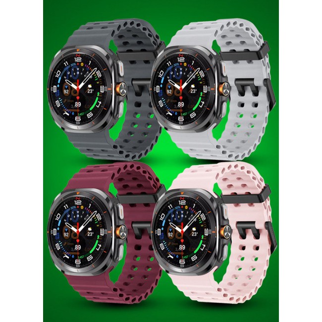 CATANES 4 Pack of Band for Samsung Galaxy Watch 7 Ultra Soft Silicone Adjustable, Sweat-Resistant, and Stylish