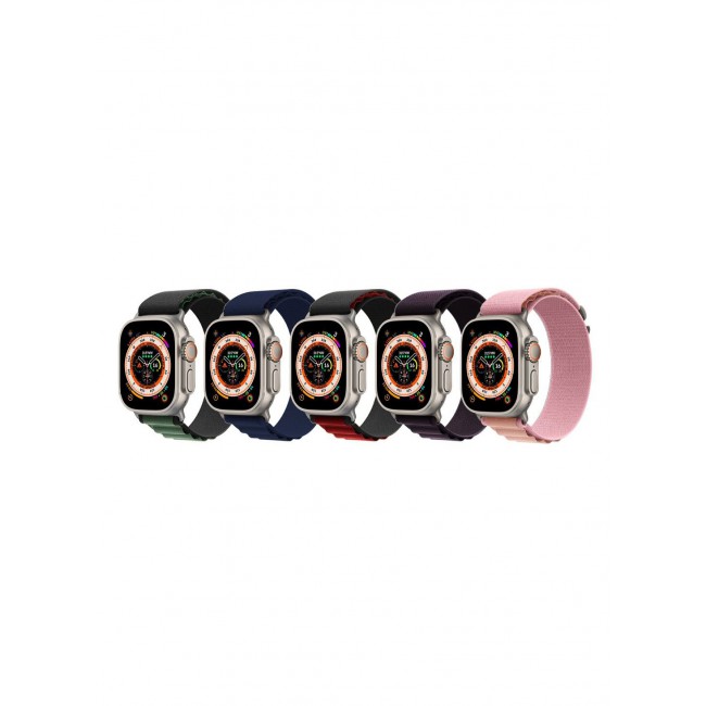 CATANES 5 Pack For Apple Watch Band 49mm 45mm 44mm 42mm Alpine Loop Band Women Men Adjustable with Metal G-Hook Strap for iWatch Ultra Series SE 8/7/6/5/4/3/2/1 Multicolour