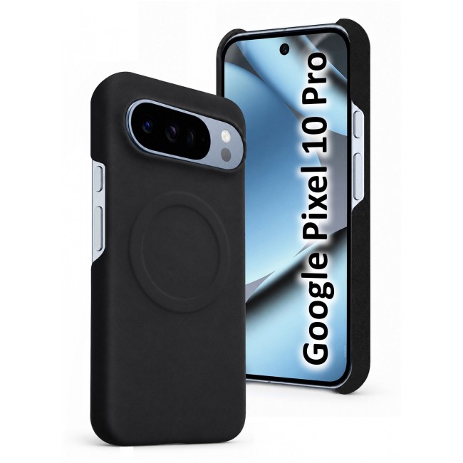 CATANES Premium Alcantara Case for Google Pixel 10 Pro Magnetic Shockproof Slim Cover - Black