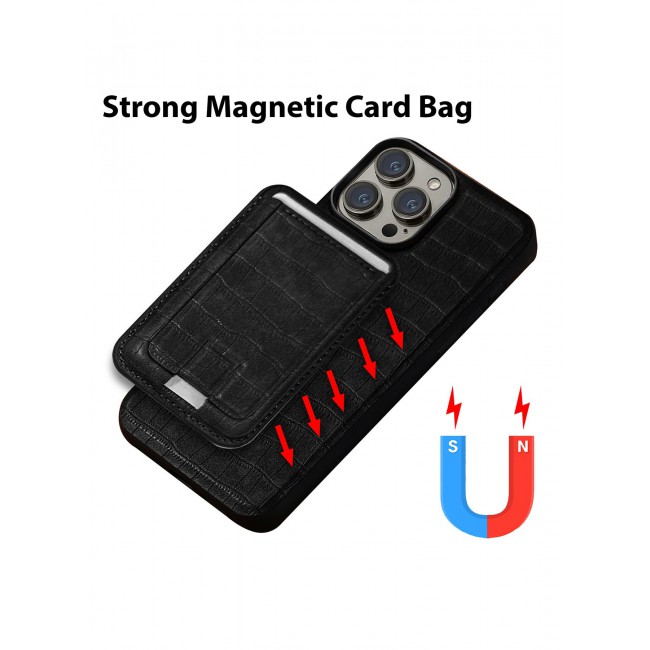 CATANES iPhone 15 Pro Max Case 3 Pack, Soft Flexible PU Leather, Durable Anti-Scratch Case with Detachable Classic Card Wallet Holder,1 case 2 Screen Protectors