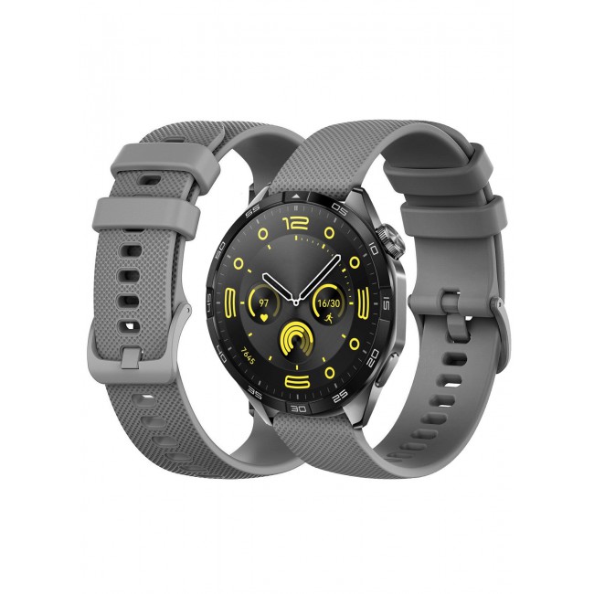 CATANES (For All Smartwatches 22mm) 22mm Silicone Straps Watch Band Strap for Huawei GT3 / Huawei GT3 pro/Huawei GT/Huawei GT 2 (46mm) Watch Band/Huawei Watch GT2 Pro Strap/Samsung Galaxy Watch 46mm / Galaxy Watch 3 45mm - Grey