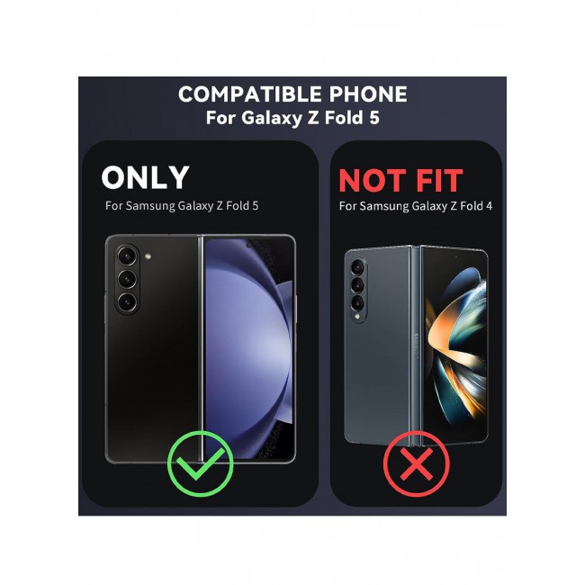 CATANES Fold Case series Phone Case Shockproof Hybrid Slim Cover for Samsung Galaxy Z Fold 5 Black