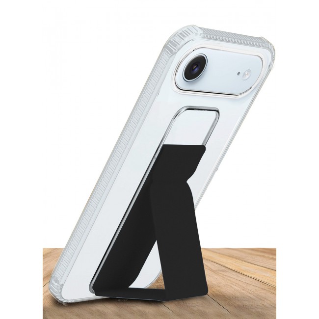 CATANES 2 Packs Finger Grip Clear Case Cover for iPhone 17 Air- Kickstand Car Magnetic Holder Multi-function Protective Two-in-one Case with 3D Screen Protector - Black