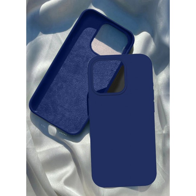 CATANES iPhone 14 Pro Max Case Silicone Case Full Body Protective Cover Shockproof Slim Phone Case Anti-Scratch Soft Microfiber Lining Blue