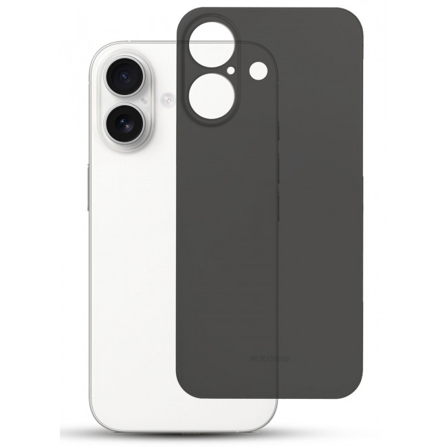 KZDOO ( for iPhone 16 ) Ultra Thin Case Cover Air Skin Series Back Cover Sturdy Durable Case Drop Protection Cover - Transparent Black