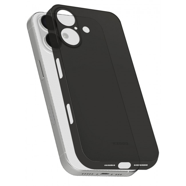 KZDOO ( for iPhone 16 ) Ultra Thin Case Cover Air Skin Series Back Cover Sturdy Durable Case Drop Protection Cover - Transparent Black