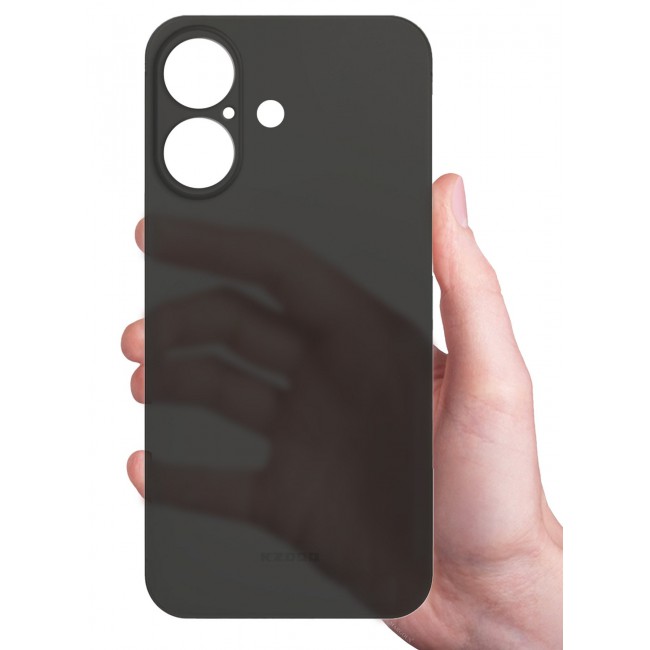 KZDOO ( for iPhone 16 ) Ultra Thin Case Cover Air Skin Series Back Cover Sturdy Durable Case Drop Protection Cover - Transparent Black