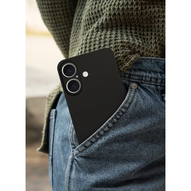 KZDOO ( for iPhone 16 ) Ultra Thin Case Cover Air Skin Series Back Cover Sturdy Durable Case Drop Protection Cover - Transparent Black