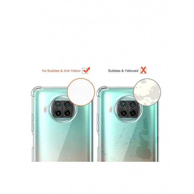 CATANES Xiaomi Redmi Note 9 Pro 5G Case Cover Clear Protective TPU Four Corners Cover Transparent Soft Case