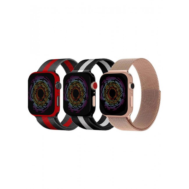 CATANES 3 Pack Stainless Steel Milanese Loop Compatible with Apple Watch Band 38mm 40mm 41mm men and women Mesh Loop Magnetic Clasp Replacement for iWatch Bands Series 7 SE 6 5 4 3 2 1