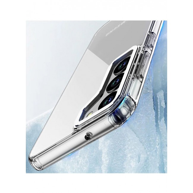 CATANES Samsung Galaxy S23 Clear Case Shockproof Slim Anti-Yellow Hybid Hard PC+ TPU Cover Metal Camera Lens Frame