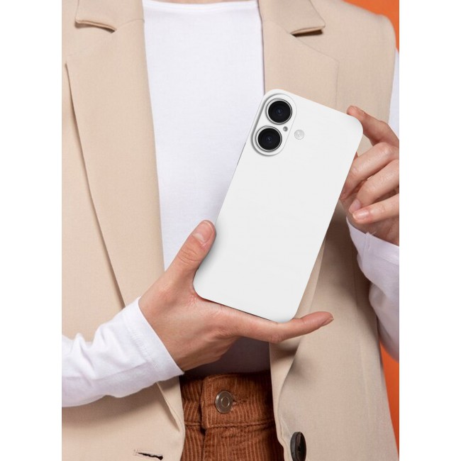 CATANES Thin Case for iPhone 16 Plus , Back Cover Sturdy Durable Ultra-Thin Case Drop Protection Cover Clear - White