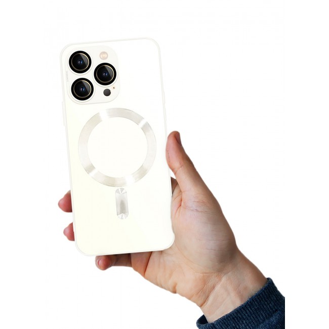 CATANES 3 Packs For iPhone 13 Pro Case and 2 Screen Protectors With MagSafe Built In High Grade TPU Material White
