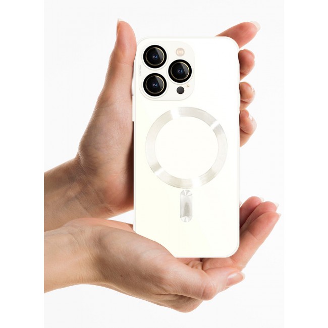 CATANES 3 Packs For iPhone 13 Pro Case and 2 Screen Protectors With MagSafe Built In High Grade TPU Material White