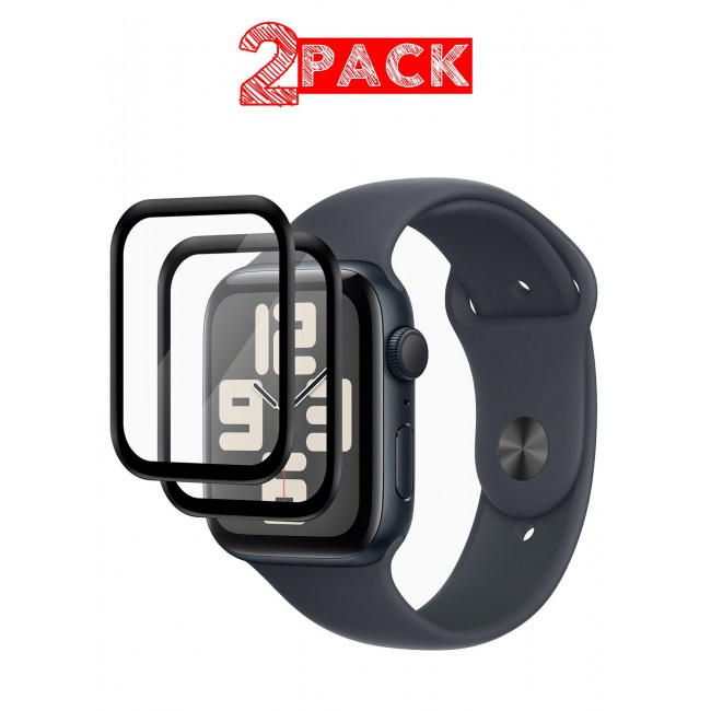 CATANES 2-Pack Tempered Glass Screen Protector for Apple Watch 44mm Series 7 – 9H Anti-Scratch Ultra-Thin Protective Film Cover Clear Color
