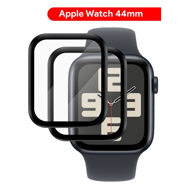 CATANES 2-Pack Tempered Glass Screen Protector for Apple Watch 44mm Series 7 – 9H Anti-Scratch Ultra-Thin Protective Film Cover Clear Color