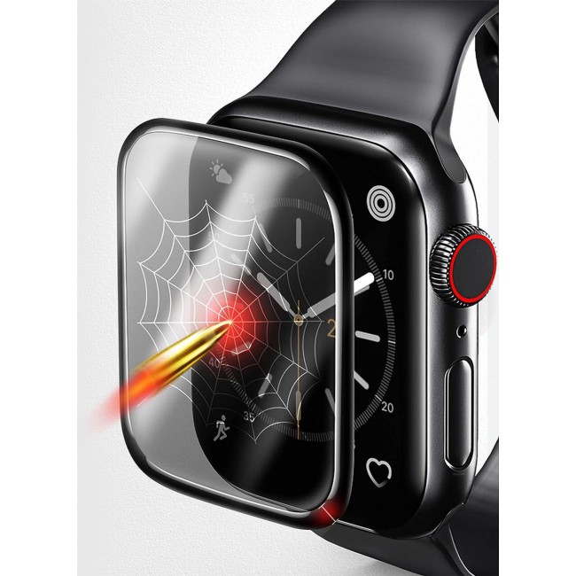 CATANES 2-Pack Tempered Glass Screen Protector for Apple Watch 44mm Series 7 – 9H Anti-Scratch Ultra-Thin Protective Film Cover Clear Color
