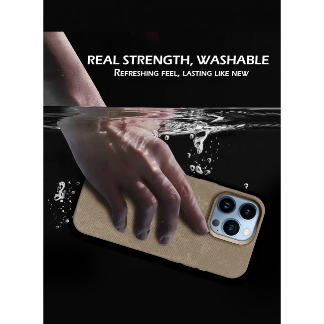 CATANES 3Packs iPhone 13 Pro Max Alcantara Case Cover Premium Quality Luxurious Soft Touch Protection with Metal Camera Frame with Two 3D Screen Protectors - Desert Titanium
