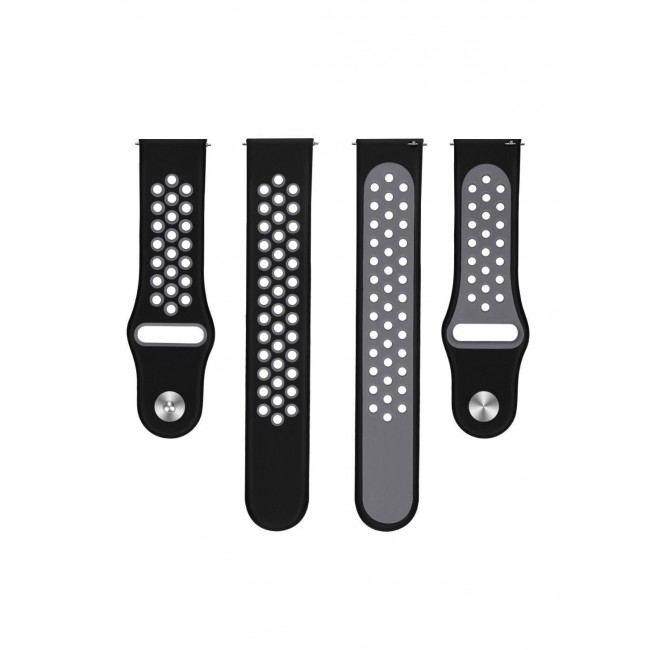 CATANES Samsung Galaxy Watch 5 Band Galaxy Watch 5 Pro Band Replacement Silicone Strap 20mm Smart Watch Wristband Compatible with Galaxy Watch5 (44mm/40mm) Galaxy Watch5 Pro (45mm) Black/Grey