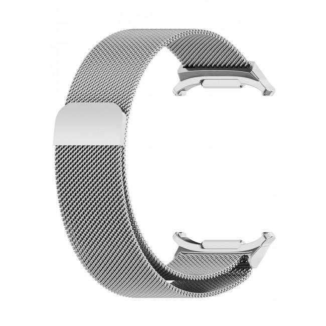 CATANES (for Samsung Galaxy Watch 7 Ultra) Milanese Loop, Metal Mesh Adjustable Strap, Magnetic Clasp Mesh Bands Stainless Steel Metal Connector Silver