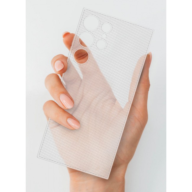CATANES ( for Galaxy S24 Ultra ) Case Air Skin Line Design Back Cover Sturdy Durable Ultra-Thin Case Drop Protection Cover Clear - White