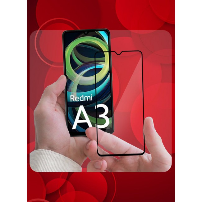 CATANES Xiaomi Redmi A3 Tempered Glass Screen Protector Anti-Scratch Case Friendly HD Clear Protective Film