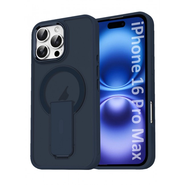 CATANES ( for iPhone 16 Pro Max ) Case Magnetic Kickstand Cover with Screen Camera Protection Support Wireless Charging Cover Midnight Blue