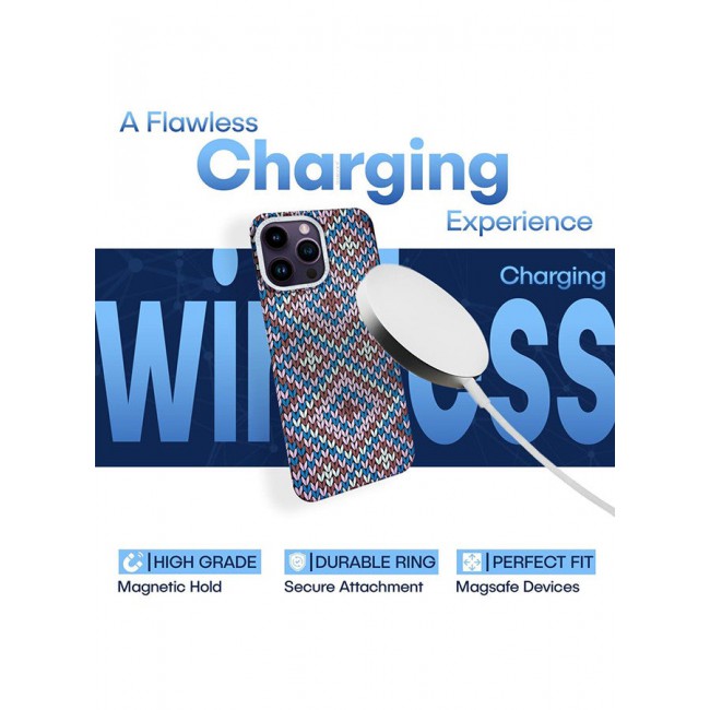CATANES iPhone 14 Pro Max Case Cover with a Caseless Feel, Aramid Fiber Woven - Purple