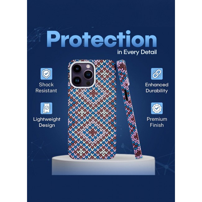 CATANES iPhone 14 Pro Max Case Cover with a Caseless Feel, Aramid Fiber Woven - Purple