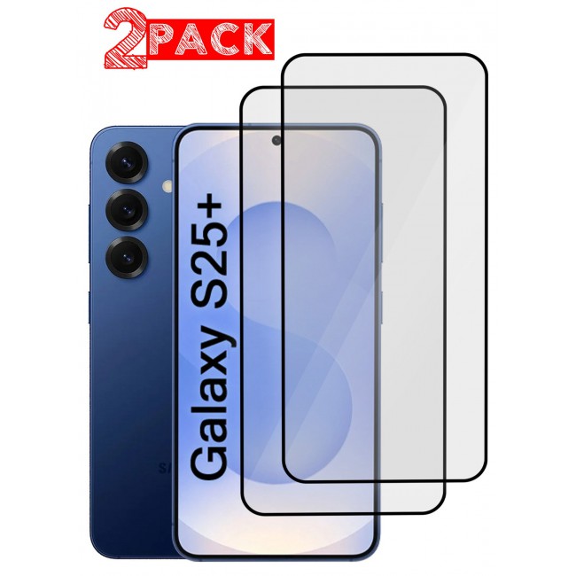 CATANES (for Galaxy S25 Plus) 2Packs Premium Screen Protector Full Coverage, Scratch-Resistant Anti Bubble - Side Black