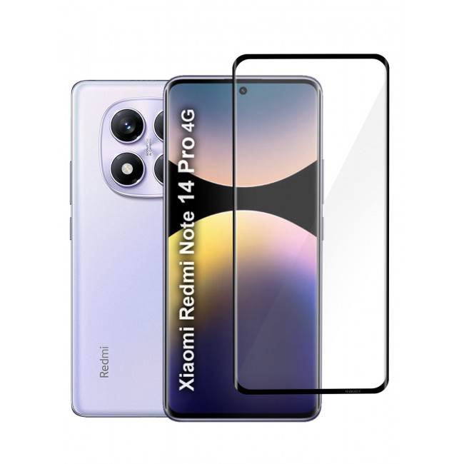 CATANES Curved Screen Protector Compatible With Xiaomi Redmi Note 14 Pro 4G Tempered Glass, Protective Film Easy Installation Bubble Free