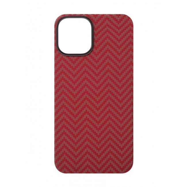 K-Doo Kevlar Series Genuine Carbon Fiber Case for Apple iPhone 12 Pro Max Ultra Slim Material All-Around Protective Back Cover Red