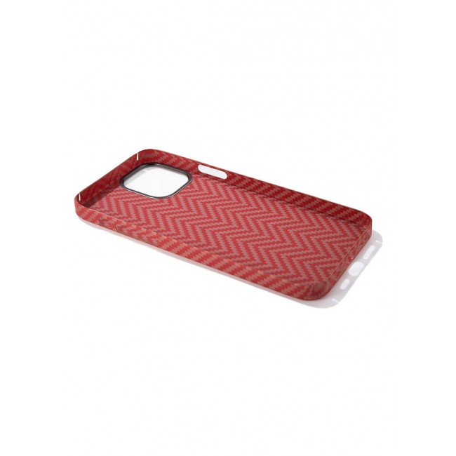 K-Doo Kevlar Series Genuine Carbon Fiber Case for Apple iPhone 12 Pro Max Ultra Slim Material All-Around Protective Back Cover Red