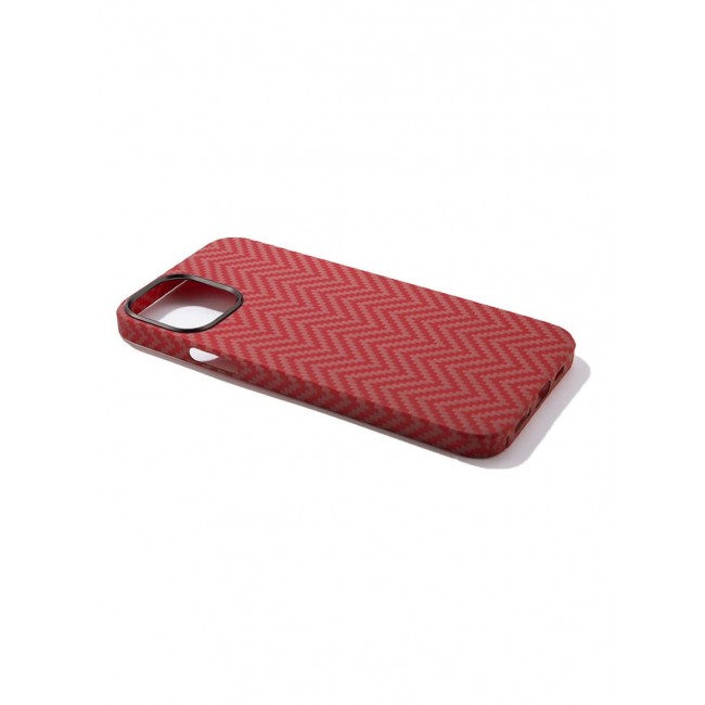 K-Doo Kevlar Series Genuine Carbon Fiber Case for Apple iPhone 12 Pro Max Ultra Slim Material All-Around Protective Back Cover Red
