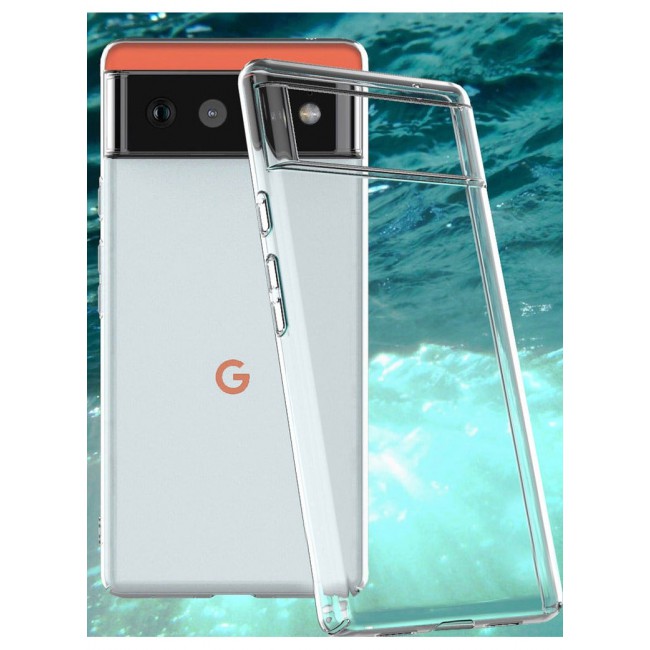 CATANES Google Pixel 6a Clear Case Soft Flexible TPU Anti-Shock Slim Transparent Back Cover Compatible with Pixel 6a (6.1")