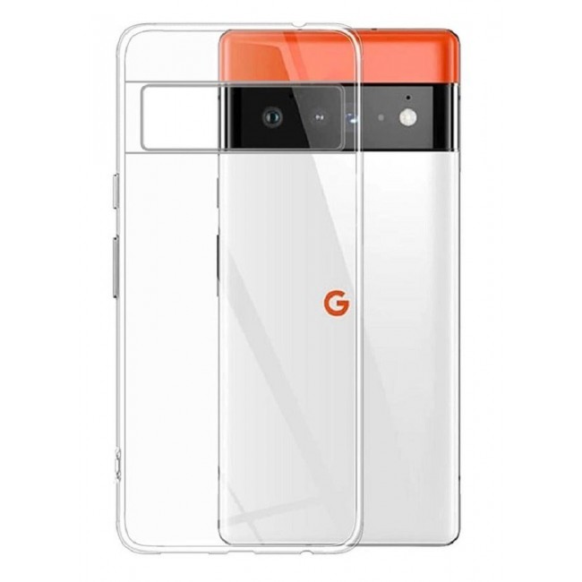 CATANES Google Pixel 6a Clear Case Soft Flexible TPU Anti-Shock Slim Transparent Back Cover Compatible with Pixel 6a (6.1")