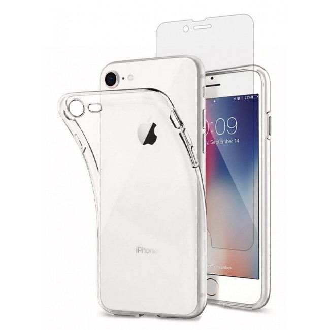 CATANES 2Pack for iPhone SE 2022/2020 Clear Case and Screen Protector 360 Degree Front and Back Protection Shockproof Soft TPU with Anti-Scratch Tempered Glass Compatible with iPhone SE/ iPhone 7/8 (4.7inch)