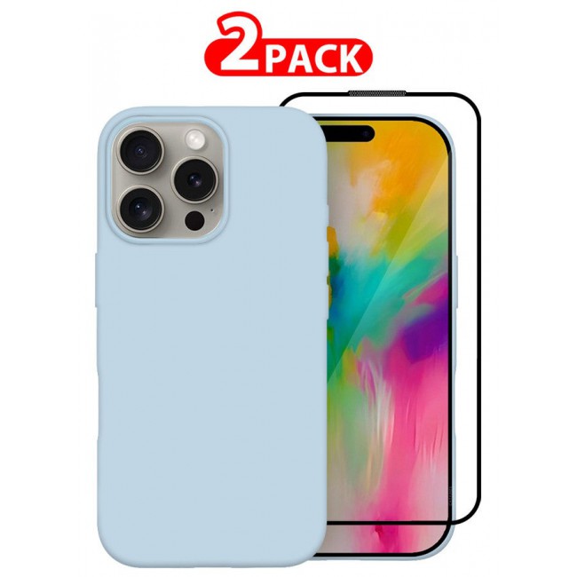 CATANES (for iPhone 16 Pro Max) 2 Pack Case and Screen Protector, Slim Silicone Case, Full Covered Anti Scratch Shockproof Protective Cover