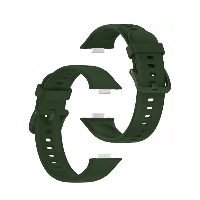 CATANES Wristband for Huawei Watch Fit 3/Fit 4/Fit 4 Pro Bands, Silicone Bracelet Quick Release Arm Band, Replacement Smartwatch Band Quick Release Sport Strap - Dark Green